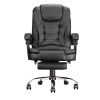 High-back office chair, adjustable ergonomic office chair, computer desk chair with lumbar support and foot cushion, suitable for home office use.