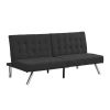 WOOD FRAME;  STAINLESS LEG;  FUTON;  SOFA BED BLACK