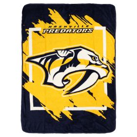 Predators OFFICIAL NHL "Run" Micro Raschel Throw Blanket; 46" x 60"