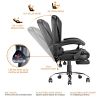 High-back office chair, adjustable ergonomic office chair, computer desk chair with lumbar support and foot cushion, suitable for home office use.