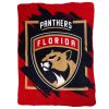 Fl Panthers OFFICIAL NHL "Run" Micro Raschel Throw Blanket; 46" x 60"