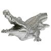 Ambrose Diamond Encrusted Chrome Plated Crocodile (25"L X 9"W X 7.5"H)