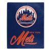 Mets OFFICIAL MLB "Signature" Raschel Throw Blanket; 50" x 60"