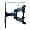 SYLVOX Full Motion Outdoor TV Wall Mount;  Fits for TV Size from 40 Inch to 75 Inch;  Flexible 6 Articulating Dual Arms;  Wall Mount Bracket;  Maximum