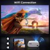 VIDOKA Native 1080P Mini Projector with WiFi and Bluetooth, Upgrade 9200L HD, BL-48 , white