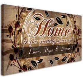 Canvas Prints Home Sweet Home Painting Love Inspirational Motto Family Wall Art for Living Room Bedroom Home Decoration 20x40