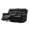 2-SEATER MOTION SOFA BLACK PU