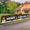 1pc, Festive Large Merry Christmas Banner - Huge Santa Claus Sign for Holiday Party Supplies and Home Decor - Perfect for Outdoor, Indoor, Yard, Garde