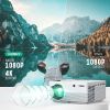 VIZONY Projector with 5G WiFi and Bluetooth, 15000L 500ANSI Full HD Native 1080P Projector, Support 4k & 350" Display with Carry Case, Outdoor Movie P