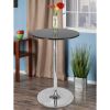 Spectrum Pub Table; 28" Round Black with Chrome Leg