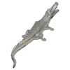 Ambrose Diamond Encrusted Chrome Plated Crocodile (25"L X 9"W X 7.5"H)