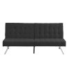 WOOD FRAME;  STAINLESS LEG;  FUTON;  SOFA BED BLACK