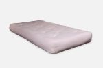 8" Beige Double Foam Futon Mattress, Full Size Mattress Sleep Supportive & Pressure Relief, 75" x 54"