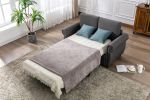 57.5" Orisfur Pull Out Sofa Bed Loveseat Sleeper with Twin Size Memory Mattress for Living Room Spaces, Gray