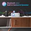 WiFi Bluetooth Projector, DBPOWER 9000L HD Native 1080P Projector, Zoom & Sleep Timer Support Outdoor Movie Projector, Home Projector Compatible w/ TV