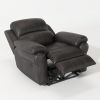 Aria Breathable Fabric Power Reclining Chair with Magazine bag, USB button - Espresso