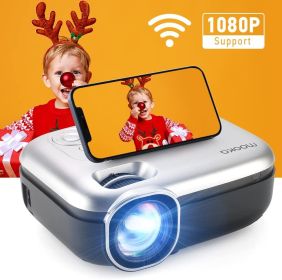 Projector with WiFi;  8000L Mini Projector Portable Projector with Carrying Bag;  Supports 1080P Full HD Projector with Phone/iPhone/Android/HDMI/USB/