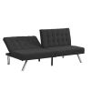 WOOD FRAME;  STAINLESS LEG;  FUTON;  SOFA BED BLACK