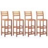 Bar Stools 4 pcs Solid Acacia Wood