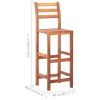 Bar Stools 4 pcs Solid Acacia Wood