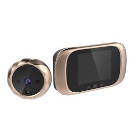 Intelligent Visual Cat Eye Electronic Cat Eye Door Mirror (Color: Gold)