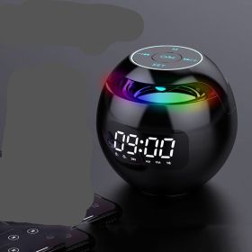 Clock Colorful Bluetooth Speaker Mini Portable (Option: B)