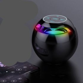 Clock Colorful Bluetooth Speaker Mini Portable (Option: D)