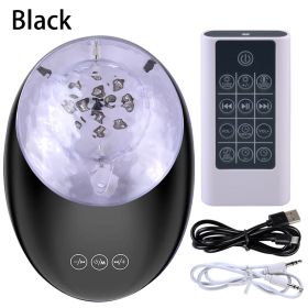 Ocean Starry Sky Projector Light Starry Rotating Bluetooth Music Projector Night Light (Color: Black)