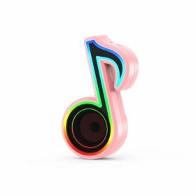 Wireless Creative Musical Note Marquee Colorful Sound (Option: Pink-USB)