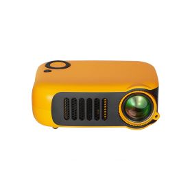 Mini Portable Projector 800 Lumens Eye-Care 1080p LCD 50,000 Hours Lamp Life Home Cinema Video Projector (Option: Yellow-AU)