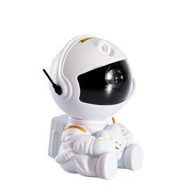 Mini Version Of Astronaut Star Projection Lamp Creative Gift Atmosphere Decorative Lamp Colorful Flowing Starry Night Light (Option: White star-USB)