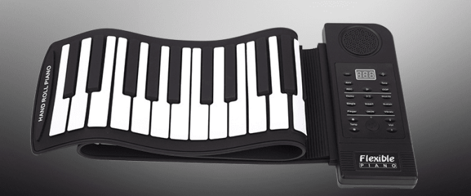 Hand roll piano 61 key folding piano thickening hand feel portable roll piano beginner keyboard (Option: 61 key)