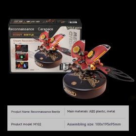 3d Beetle Mechanical Punk Metal Model Assembly (Option: MI02 Plus Acrylic Display Box)