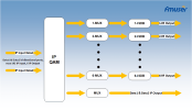 FMUSER DTV-4417I-6/16 192/512 IP (MPTS or SPTS) through 3GE ports (UDP/RTP/RTSP) in 6/16 Mux ISDB-T Modulator