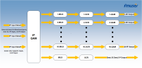 FMUSER DTV-4427/4443/4469D/4475-512/1024/1536/512 IP(MPTS or SPTS) through 3/6 GE ports (UDP/RTP) in 16/32/48/64 Mux-scrambling QAM (DVB-C) RF Modulat