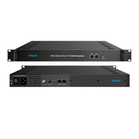 FMUSER DTV-4427/4443/4469D/4475-512/1024/1536/512 IP(MPTS or SPTS) through 3/6 GE ports (UDP/RTP) in 16/32/48/64 Mux-scrambling QAM (DVB-C) RF Modulat (Color: DTV-4443 32 IP QAM)