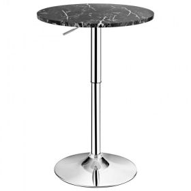 The pub bar table 24 Inch Round Bistro Bar Cocktail Table (Color: Black, size: 24 Inch)