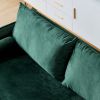 Velvet Fabric sofa with pocket