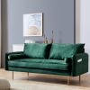 Velvet Fabric sofa with pocket