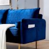 Velvet Fabric sofa with pocket