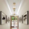 3-Light semi-flush Mount  Industrial clear Glass Ceiling light