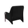 Single Sofa Armchair PU Leather Wooden Legs Reading Chair for Living Room