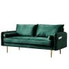 Velvet Fabric sofa with pocket