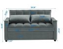 Furniture Sofa Bed with 2 Pillows for Living Room