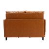 COOLMORE Convertible Sleeper Sofa Bed, Modern Velvet Loveseat Couch with Pull Out Bed, Small Love Seat Futon Sofa Bed with Headboard, 2 Pillows & Side