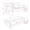 Futon Sofa bed For Living Room with Solid Wood Leg